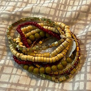 Funky Monkey set of 7 boho stretchy bracelets new with tags